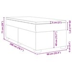 vidaXL Sommier à lattes de lit et matelas Gris foncé 90x200 cm Velours