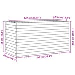 vidaXL Jardinière cire marron 90x40x49 5 cm bois de pin massif