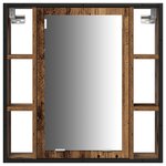 vidaXL Meuble sous lavabo avec lavabo intégré en vieux bois en bois d'ingénierie