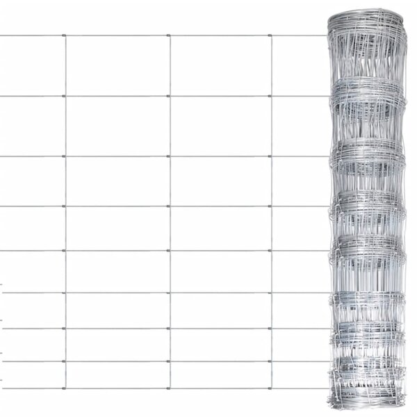 vidaXL Clôture de jardin Acier galvanisé 50x1 2 m Argenté