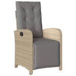 vidaXL Ensemble à manger de jardin avec coussins 5Pièces Beige poly rotin