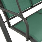 vidaXL Balancelle de jardin vert 170 cm textilène et acier