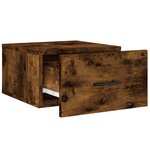 vidaXL Tables de chevet murales 2 Pièces chêne fumé 35x35x20 cm