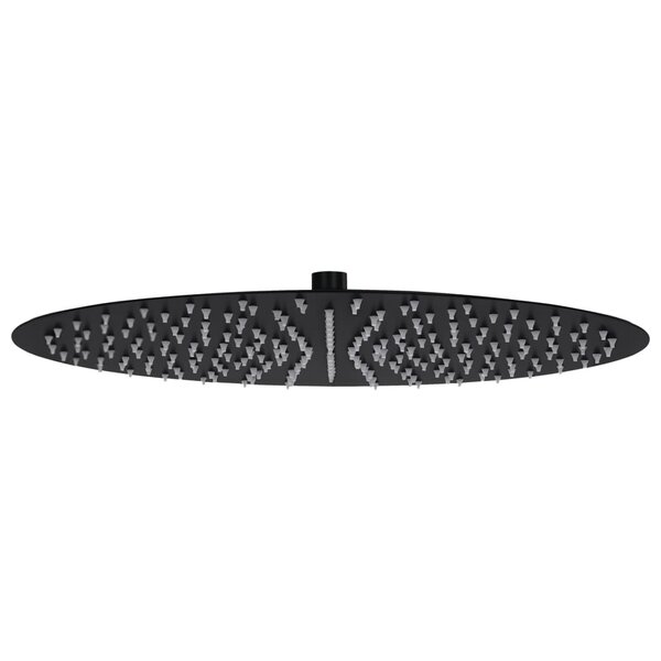 vidaXL Pomme de douche pluie Acier inoxydable 40 cm Ronde Noir