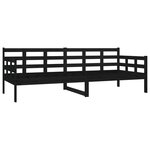 vidaXL Lit de jour sans matelas noir bois de pin massif 80x200 cm
