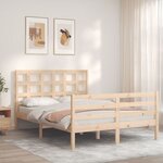 vidaXL Cadre de lit sans matelas 140x200 cm bois massif