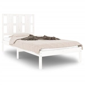 vidaXL Cadre de lit Blanc Bois de pin massif 100x200 cm