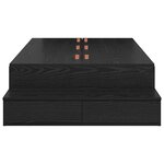 vidaXL Cadre de lit de rangement Noir Chêne 90x190 cm