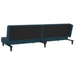 vidaXL Canapé-lit à 2 places avec deux oreillers bleu velours
