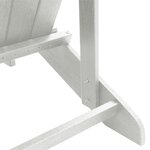 vidaXL Chaise Adirondack blanche avec repose-pieds
