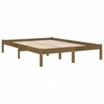 vidaXL Cadre de lit Marron miel Bois massif 200x200 cm