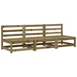 vidaXL Canapés de jardin sans accoudoirs 3 Pièces bois de pin imprégné