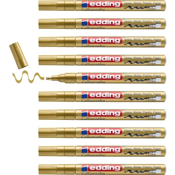 Marqueur Peinture brillante 753 Or 1-2 5 mm x 10 EDDING