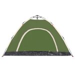 vidaXL Tente de camping 4 personnes vert libération rapide
