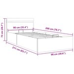 vidaXL Cadre de lit à rangement hydraulique sans matelas avec LED noir