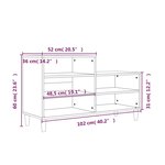vidaXL Armoire à chaussures Chêne marron 102x36x60cm Bois d'ingénierie