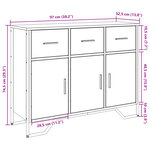 vidaXL Buffet chêne sonoma 97x32 5x74 5 cm bois d'ingénierie