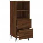 vidaXL Buffet Chêne marron 34 5x34x90 cm Bois d'ingénierie