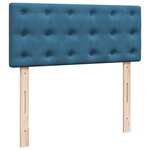 vidaXL Sommier à lattes de lit et matelas bleu foncé 120x190cm velours