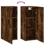 vidaXL Armoire murale chêne fumé 34 5x34x90 cm