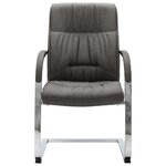 vidaXL Chaise de bureau cantilever Gris Tissu