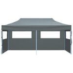 vidaXL Tente de réception pliable avec parois 3 x 6 m Anthracite