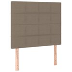 vidaXL Cadre de lit avec tête de lit Taupe 120x200 cm Tissu
