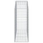 vidaXL Panier de gabions arqué 150x50x120/140 cm Fer galvanisé