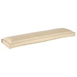 vidaXL Coussins de palette pour banc 2 pièces Beige 150x40x8 cm en tissu Oxford