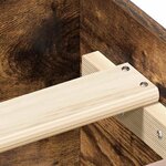 vidaXL Cadre de lit sans matelas chêne fumé 100x200 cm bois ingénierie