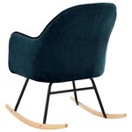vidaXL Chaise à bascule Bleu Velours