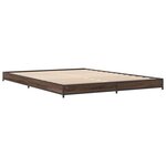 vidaXL Cadre de lit sans matelas chêne marron 135x190 cm