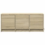 vidaXL Meuble TV avec LED chêne sonoma 97x34x40 cm bois d'ingénierie