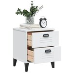 vidaXL Table de chevet VIKEN blanc bois d'ingénierie