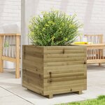 vidaXL Jardinière 50x50x49 5 cm bois de pin imprégné