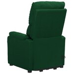 vidaXL Fauteuil de massage Vert foncé Tissu