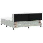 Lit avec sommier à ressort et matelas vidaXL Gris clair 180x200 cm Velours