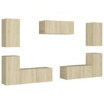 vidaXL Ensemble de meubles TV 7 Pièces Chêne sonoma Bois d'ingénierie