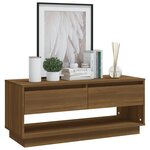 vidaXL Meuble TV Chêne marron 102x41x44 cm Bois d'ingénierie