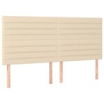 vidaXL Sommier à lattes de lit avec matelas Crème 160x200 cm Tissu