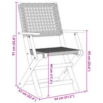 vidaXL Chaises de jardin lot de 2 beige bois massif d'acacia et rotin