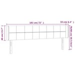 vidaXL Tête de lit à LED Noir 183x16x78/88 cm Tissu