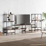 vidaXL Meuble TV chêne marron 206 5x28 5x95 cm bois d'ingénierie