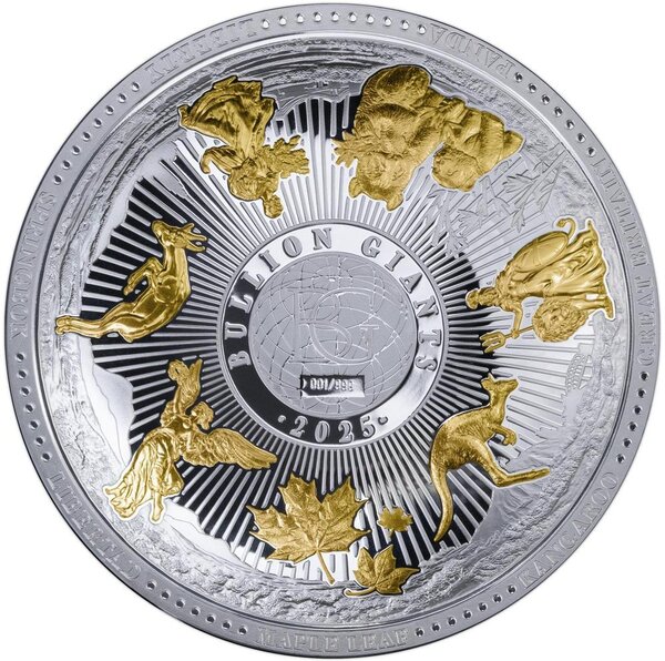 Pièce de monnaie en Argent 5 Dollars g 50 Millésime 2025 BULLION GIANTS