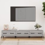 vidaXL Meuble TV Sonoma gris 150x34 5x30 cm Bois d'ingénierie