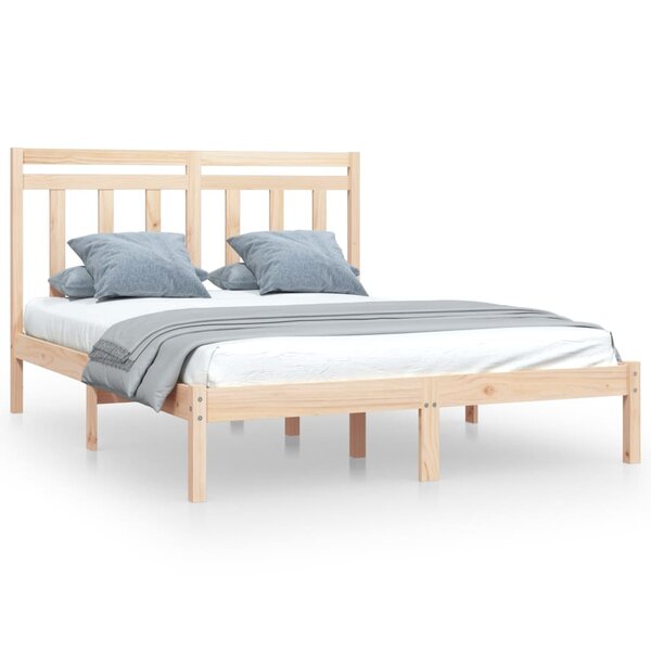 vidaXL Cadre de lit sans matelas 140x190 cm bois massif
