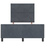 Lit vidaXL Gris Foncé 120x200 cm Velours