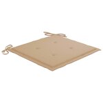 vidaXL Chaises de jardin lot de 8 avec coussins Bois de teck massif
