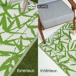 Tapis extérieur terrasse réversible - Tapis de jardin imperméable et résistant UV - Zena - Vert - 120x180 cm - HOMESCAPES