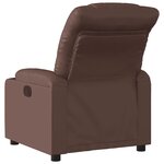 vidaXL Fauteuil inclinable électrique Marron Similicuir